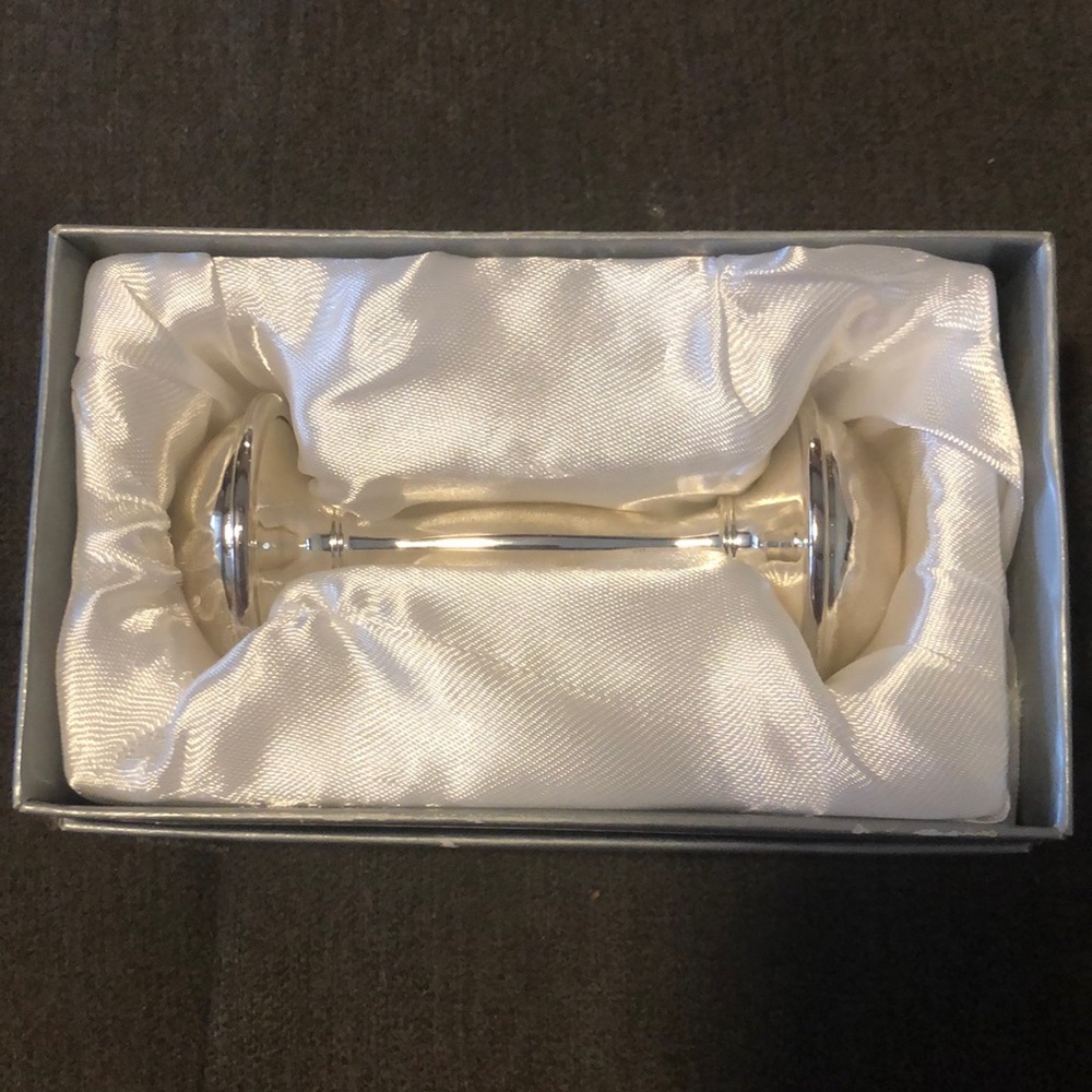 Stephen Baby silver baby rattle